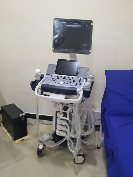 Hospital laboratory with modern microscopes